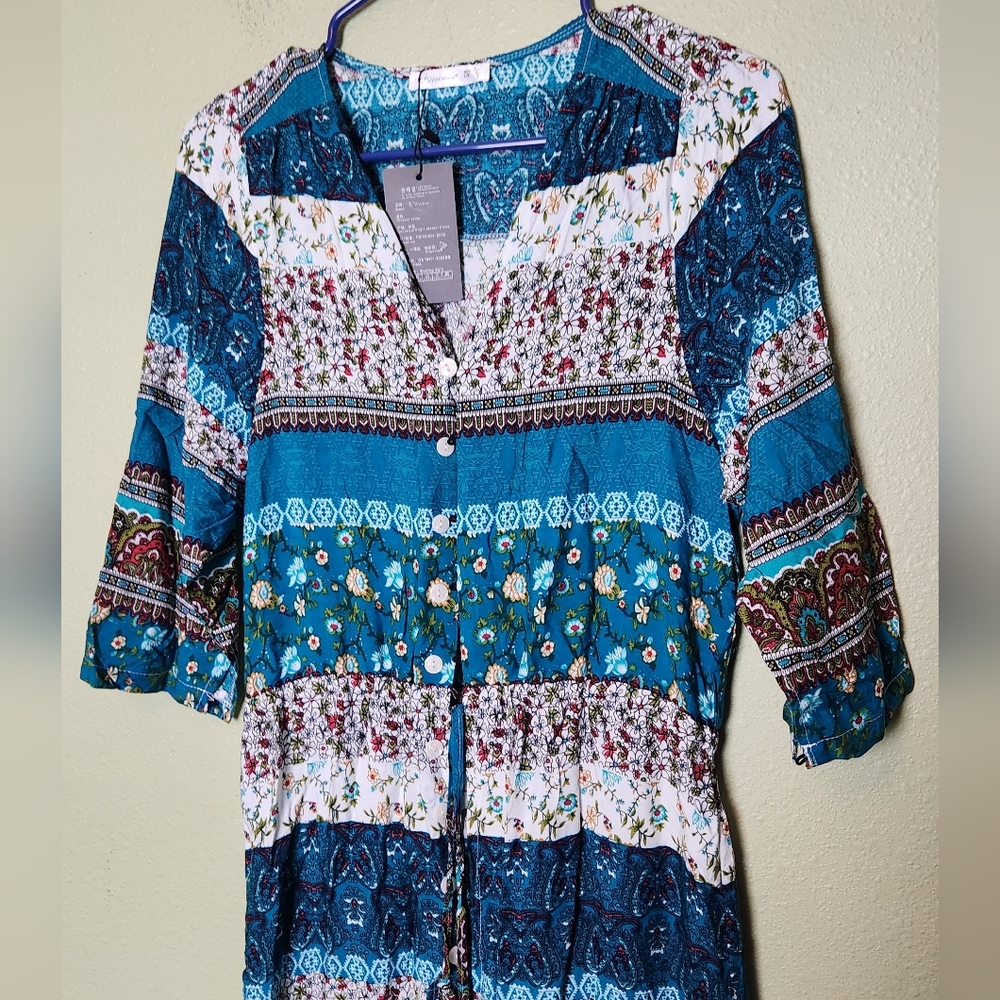 NWT - Vivimos Cottage Maxi Dress Size Small